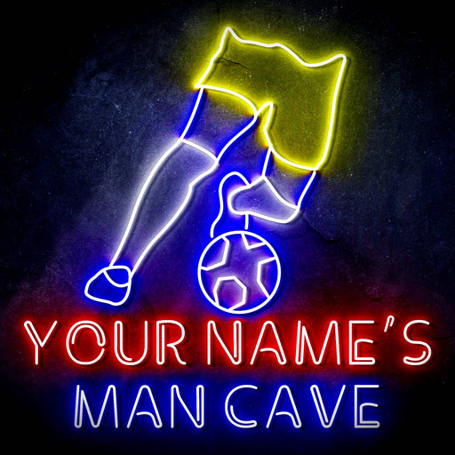 Custom Ultra-Bright Soccer Man Cave LED Sign with Remote (Neon-Style, LED Technology) - Way Up Gifts