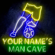 Custom Ultra-Bright Soccer Man Cave LED Sign with Remote (Neon-Style, LED Technology) - LED Gift Works