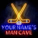 Custom Ultra-Bright Ice Hockey Man Cave LED Sign with Remote (Neon-Style, LED Technology) - Way Up Gifts