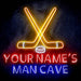 Custom Ultra-Bright Ice Hockey Man Cave LED Sign with Remote (Neon-Style, LED Technology) - Way Up Gifts