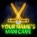 Custom Ultra-Bright Ice Hockey Man Cave LED Sign with Remote (Neon-Style, LED Technology) - Way Up Gifts