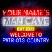 Custom Ultra-Bright Welcome Patriots Country Man Cave LED Sign with Remote (Neon-Style, LED Technology) - Way Up Gifts