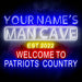 Custom Ultra-Bright Welcome Patriots Country Man Cave LED Sign with Remote (Neon-Style, LED Technology) - Way Up Gifts