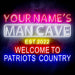 Custom Ultra-Bright Welcome Patriots Country Man Cave LED Sign with Remote (Neon-Style, LED Technology) - Way Up Gifts