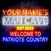 Custom Ultra-Bright Welcome Patriots Country Man Cave LED Sign with Remote (Neon-Style, LED Technology) - Way Up Gifts