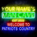 Custom Ultra-Bright Welcome Patriots Country Man Cave LED Sign with Remote (Neon-Style, LED Technology) - Way Up Gifts