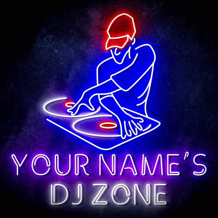 Custom Ultra-Bright DJ Zone Music Studio LED Sign with Remote (Neon-Style, LED Technology) - Way Up Gifts