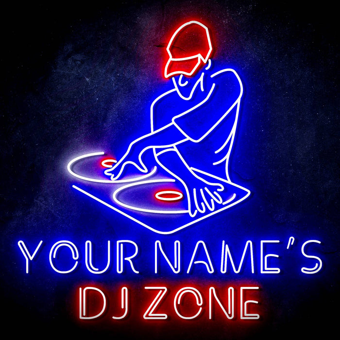 Custom Ultra-Bright DJ Zone Music Studio LED Sign with Remote (Neon-Style, LED Technology) - Way Up Gifts