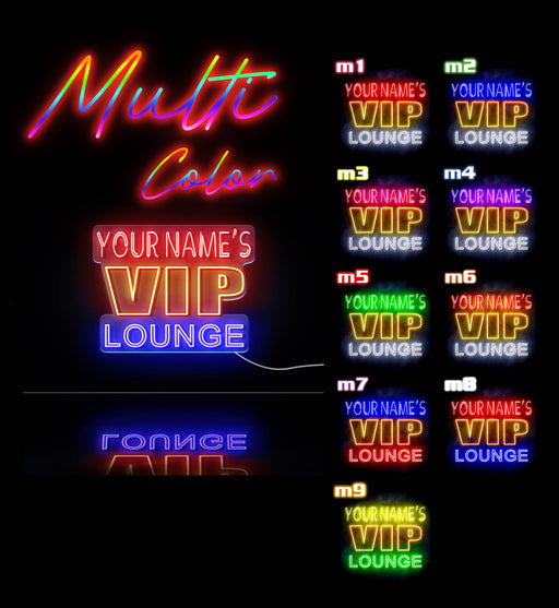 Personalized Ultra-Bright VIP Lounge LED Sign with Remote (Neon-Style, LED Technology) - LED Gift Works