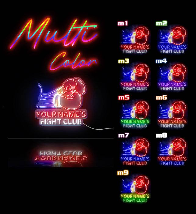 Custom Ultra-Bright Boxing Fight Club Man Cave LED Sign with Remote (Neon-Style, LED Technology) - Way Up Gifts