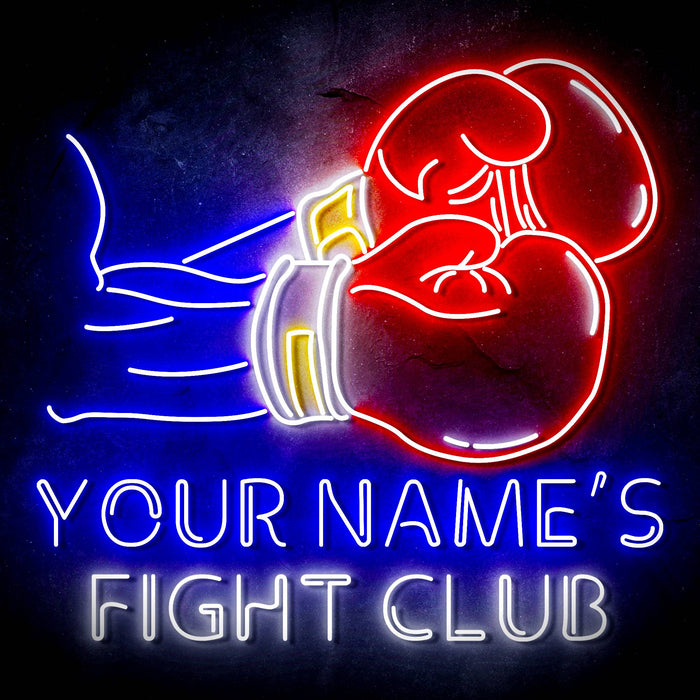 Custom Ultra-Bright Boxing Fight Club Man Cave LED Sign with Remote (Neon-Style, LED Technology) - Way Up Gifts