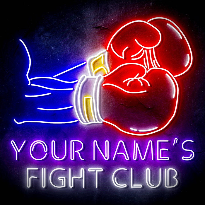 Custom Ultra-Bright Boxing Fight Club Man Cave LED Sign with Remote (Neon-Style, LED Technology) - Way Up Gifts