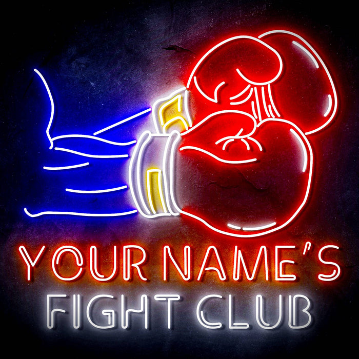 Custom Ultra-Bright Boxing Fight Club Man Cave LED Sign with Remote (Neon-Style, LED Technology) - Way Up Gifts