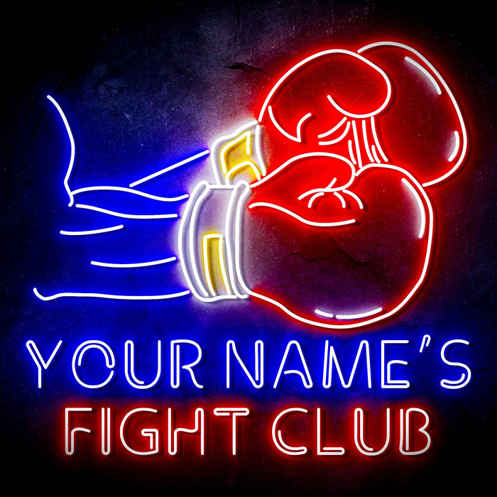 Custom Ultra-Bright Boxing Fight Club Man Cave LED Sign with Remote (Neon-Style, LED Technology) - Way Up Gifts