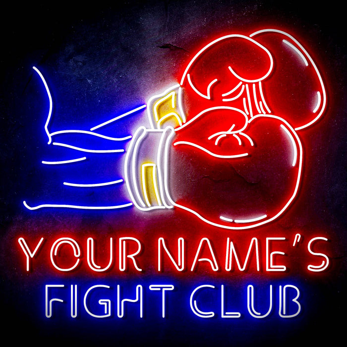 Custom Ultra-Bright Boxing Fight Club Man Cave LED Sign with Remote (Neon-Style, LED Technology) - Way Up Gifts
