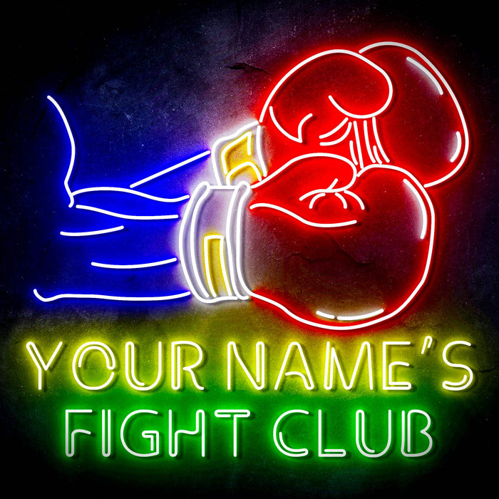 Custom Ultra-Bright Boxing Fight Club Man Cave LED Sign with Remote (Neon-Style, LED Technology) - Way Up Gifts