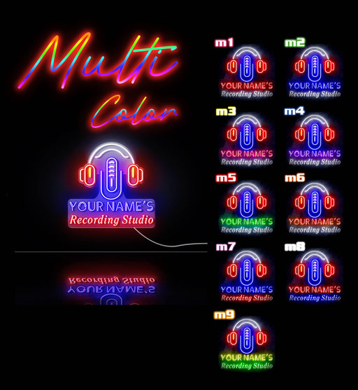 Custom Ultra-Bright Radio Music On Air Recording Studio LED Sign with Remote (Neon-Style, LED Technology) - LED Gift Works