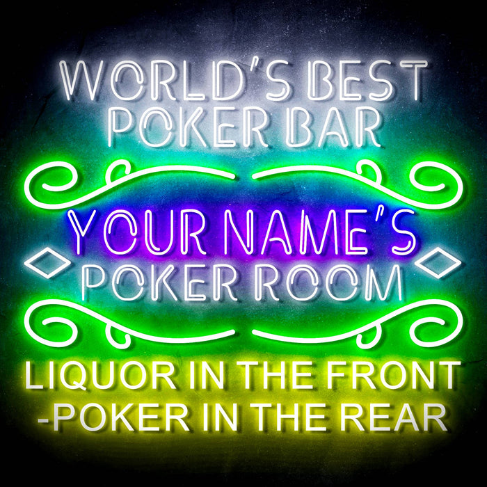 Custom Ultra-Bright Game Room Poker Bar LED Sign with Remote (Neon-Style, LED Technology) - Way Up Gifts