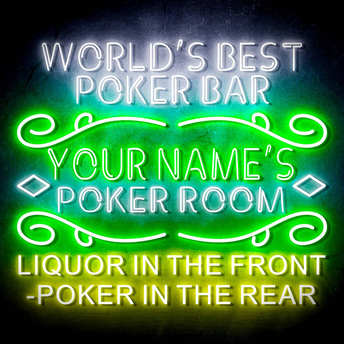 Custom Ultra-Bright Game Room Poker Bar LED Sign with Remote (Neon-Style, LED Technology) - Way Up Gifts