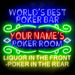 Custom Ultra-Bright Game Room Poker Bar LED Sign with Remote (Neon-Style, LED Technology) - Way Up Gifts