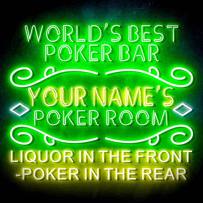Custom Ultra-Bright Game Room Poker Bar LED Sign with Remote (Neon-Style, LED Technology) - Way Up Gifts