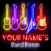 Custom Ultra-Bright Guitar Music Band Room LED Sign with Remote (Neon-Style, LED Technology) - LED Gift Works