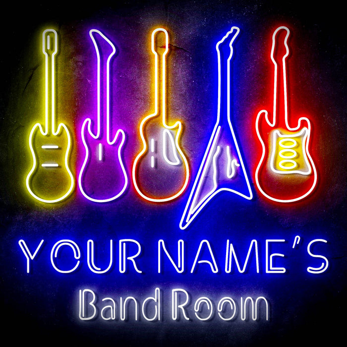 Custom Ultra-Bright Guitar Music Band Room LED Sign with Remote (Neon-Style, LED Technology) - Way Up Gifts