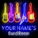 Custom Ultra-Bright Guitar Music Band Room LED Sign with Remote (Neon-Style, LED Technology) - Way Up Gifts