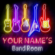 Custom Ultra-Bright Guitar Music Band Room LED Sign with Remote (Neon-Style, LED Technology) - LED Gift Works