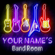 Custom Ultra-Bright Guitar Music Band Room LED Sign with Remote (Neon-Style, LED Technology) - LED Gift Works