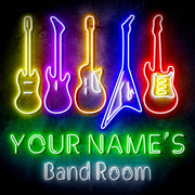 Custom Ultra-Bright Guitar Music Band Room LED Sign with Remote (Neon-Style, LED Technology) - LED Gift Works