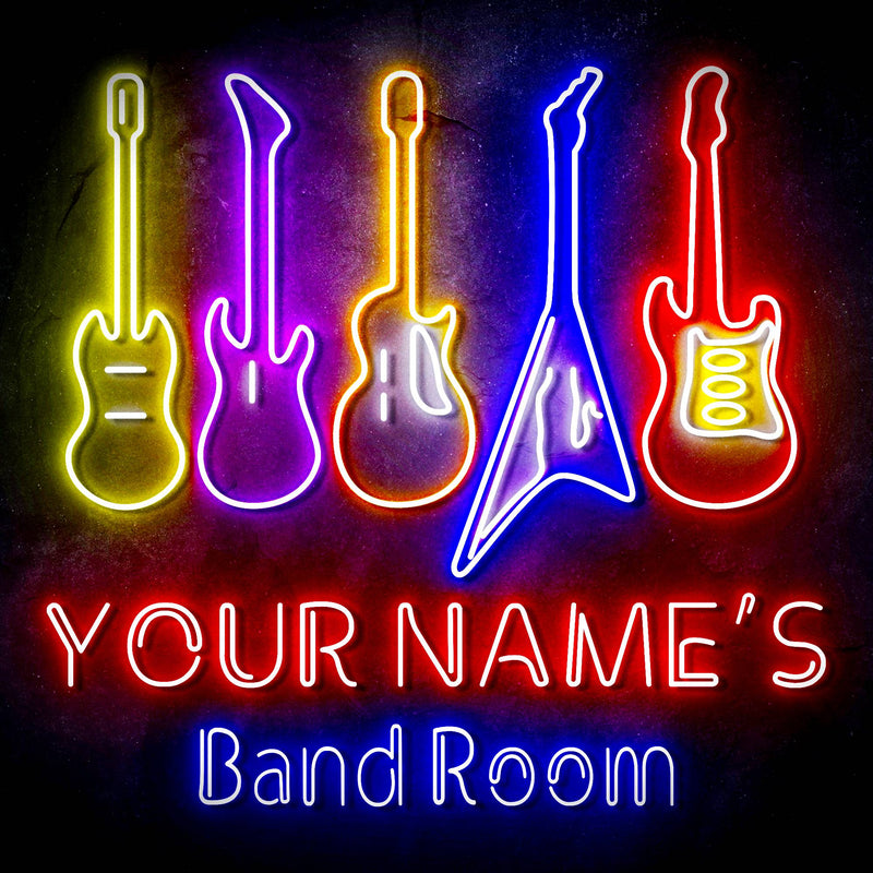 Custom Ultra-Bright Guitar Music Band Room LED Sign with Remote (Neon-Style, LED Technology) - LED Gift Works