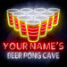 Custom Ultra-Bright Beer Pong Cave LED Sign with Remote (Neon-Style, LED Technology) - Way Up Gifts
