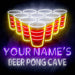 Custom Ultra-Bright Beer Pong Cave LED Sign with Remote (Neon-Style, LED Technology) - Way Up Gifts