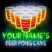 Custom Ultra-Bright Beer Pong Cave LED Sign with Remote (Neon-Style, LED Technology) - Way Up Gifts