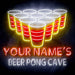 Custom Ultra-Bright Beer Pong Cave LED Sign with Remote (Neon-Style, LED Technology) - Way Up Gifts