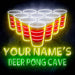 Custom Ultra-Bright Beer Pong Cave LED Sign with Remote (Neon-Style, LED Technology) - Way Up Gifts