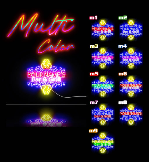 Custom Ultra-Bright Home Decor Restaurant Bar & Grill LED Sign with Remote (Neon-Style, LED Technology) - LED Gift Works