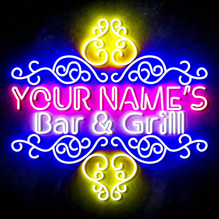 Custom Ultra-Bright Home Decor Restaurant Bar & Grill LED Sign with Remote (Neon-Style, LED Technology) - Way Up Gifts