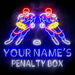 Custom Ultra-Bright Penalty Box Hockey Man Cave Bar LED Sign with Remote (Neon-Style, LED Technology) - Way Up Gifts