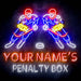 Custom Ultra-Bright Penalty Box Hockey Man Cave Bar LED Sign with Remote (Neon-Style, LED Technology) - Way Up Gifts