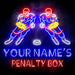 Custom Ultra-Bright Penalty Box Hockey Man Cave Bar LED Sign with Remote (Neon-Style, LED Technology) - Way Up Gifts