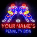 Custom Ultra-Bright Penalty Box Hockey Man Cave Bar LED Sign with Remote (Neon-Style, LED Technology) - Way Up Gifts