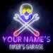 Custom Ultra-Bright Skull Tools Motorcycle Biker's Garage LED Sign with Remote (Neon-Style, LED Technology) - Way Up Gifts