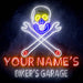 Custom Ultra-Bright Skull Tools Motorcycle Biker's Garage LED Sign with Remote (Neon-Style, LED Technology) - Way Up Gifts