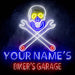 Custom Ultra-Bright Skull Tools Motorcycle Biker's Garage LED Sign with Remote (Neon-Style, LED Technology) - Way Up Gifts