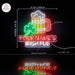 Personalized Ultra-Bright Shamrock Beer Mug Irish Pub LED Sign with Remote (Neon-Style, LED Technology) - Way Up Gifts