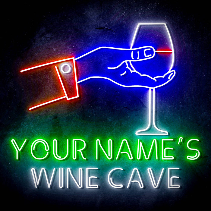 Custom Ultra-Bright Lounge Room Wine Cave LED Sign with Remote (Neon-Style, LED Technology) - Way Up Gifts