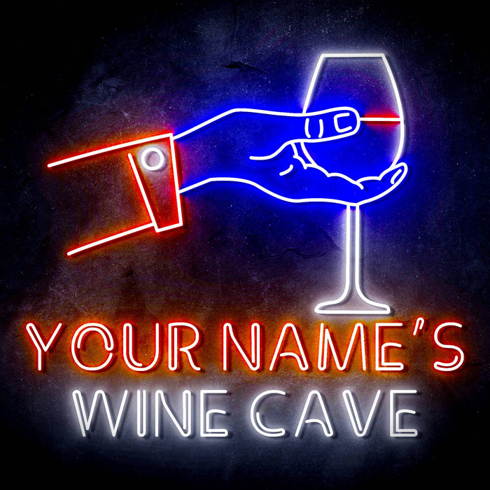 Custom Ultra-Bright Lounge Room Wine Cave LED Sign with Remote (Neon-Style, LED Technology) - Way Up Gifts