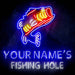 Custom Ultra-Bright Fishing Hole Cabin Man Cave LED Sign with Remote (Neon-Style, LED Technology) - Way Up Gifts